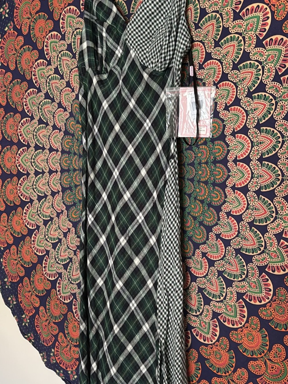 Plaid Green and Black Women's Dress
